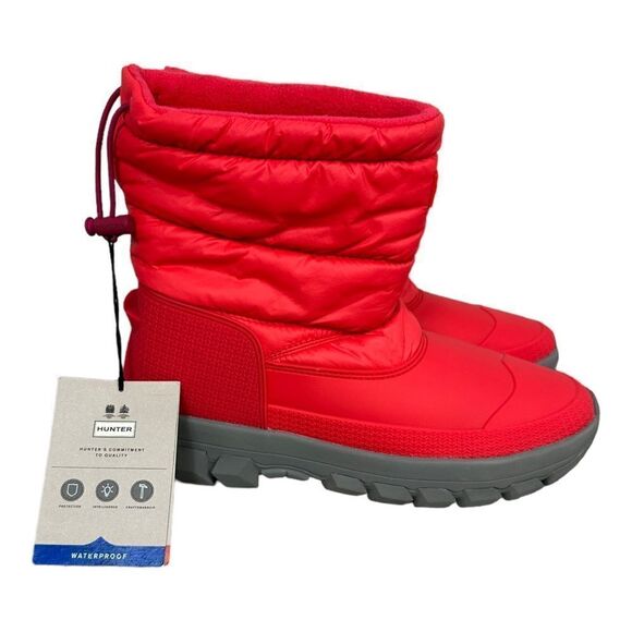 Hunter Intrepid Short Snow Boots Red women’s size 9 - Picture 1 of 6